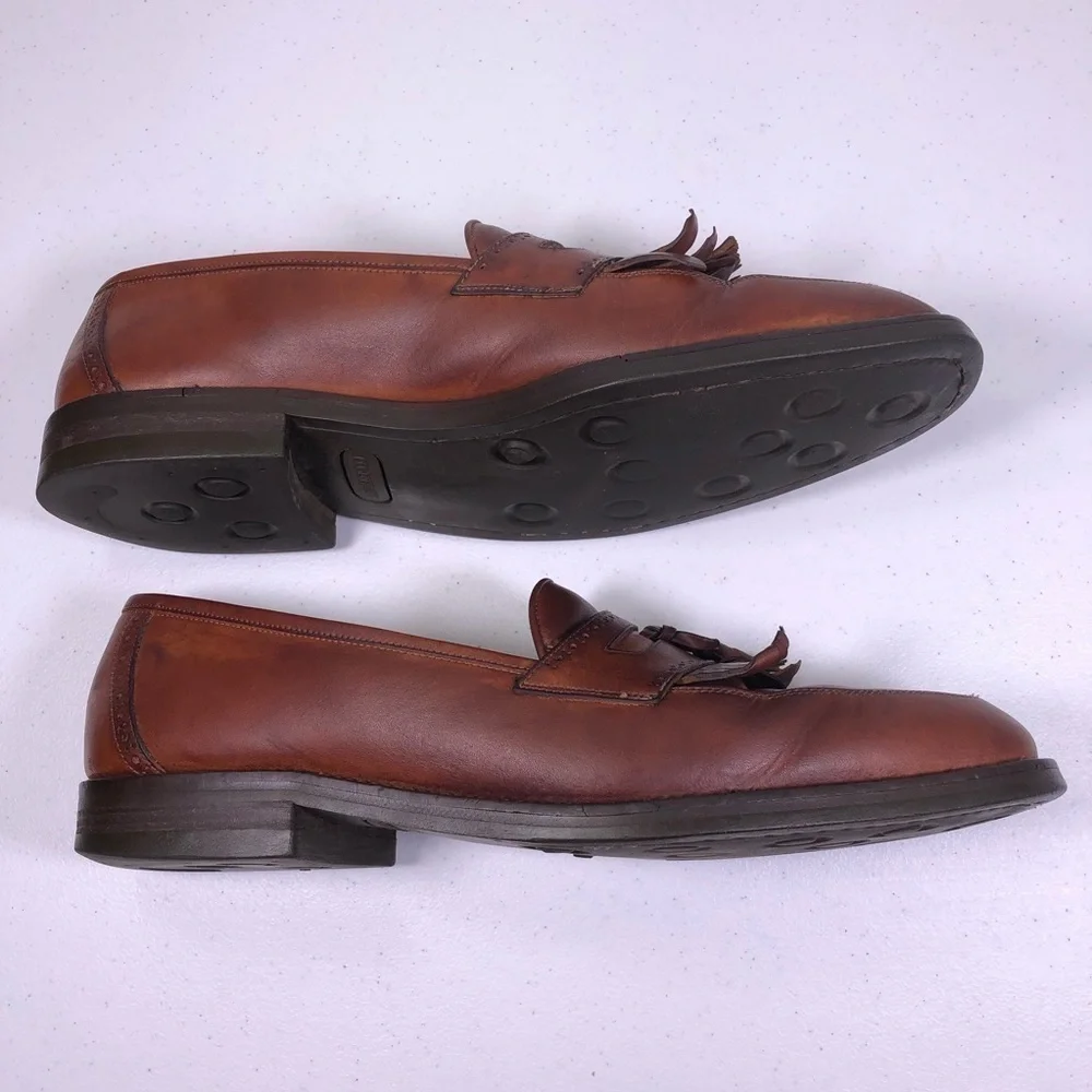COLE Haan Tassel Kilt Mens Loafer Shoes Leather